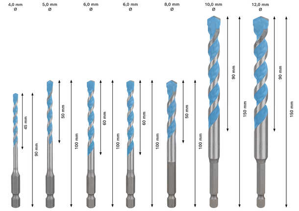 Bosch EXPERT HEX-9 多功能建筑钻头套装 7 件。.